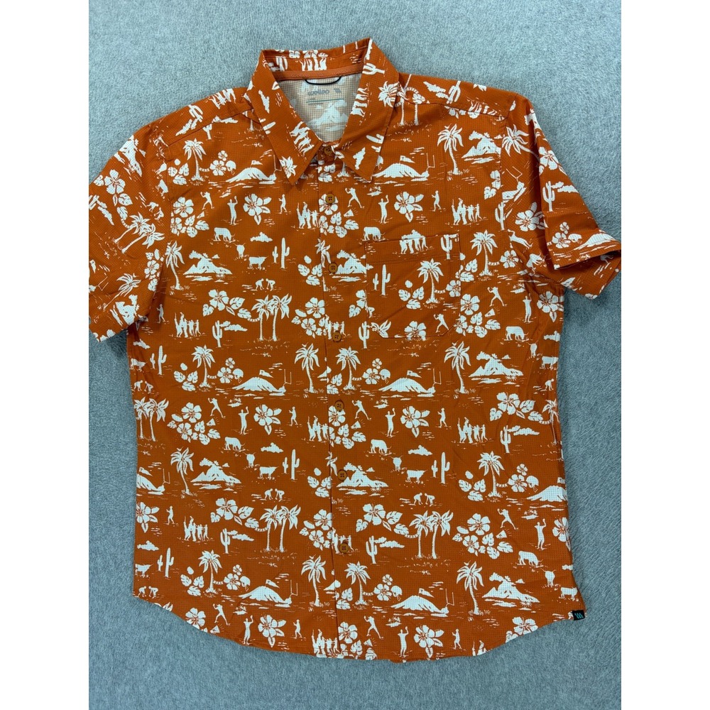 NWT Wellen Huckberry S/S Airweave Performance Shirt (Men's Largel) Orange